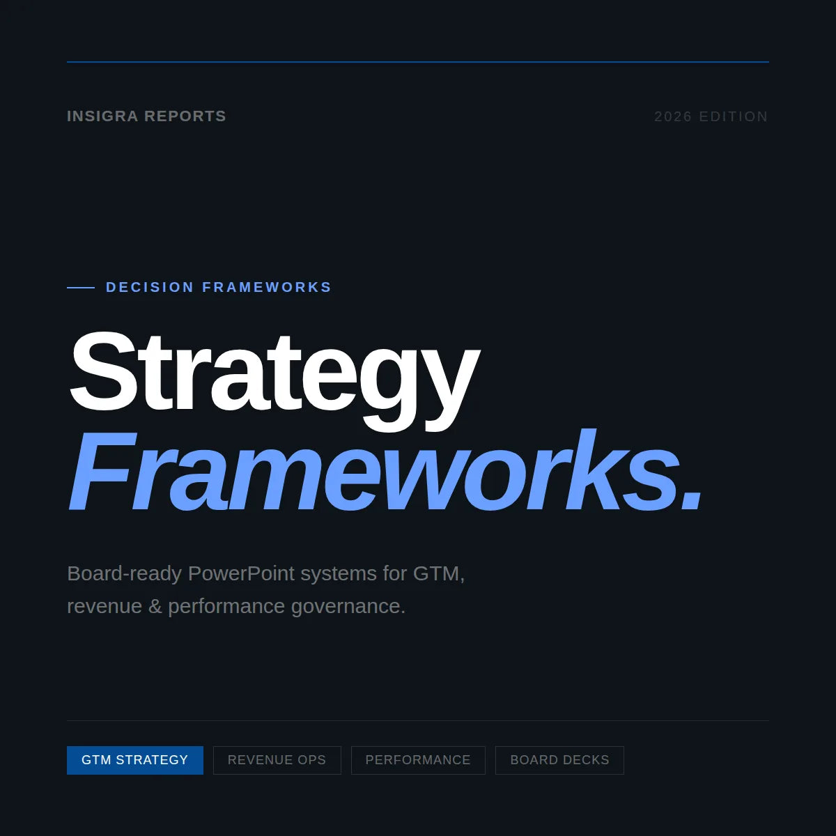 Strategy Frameworks