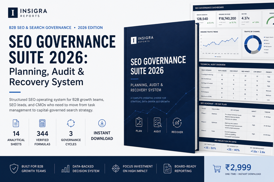 SEO Governance Suite 2026 – Planning, Audit & Recovery System for B2B Growth